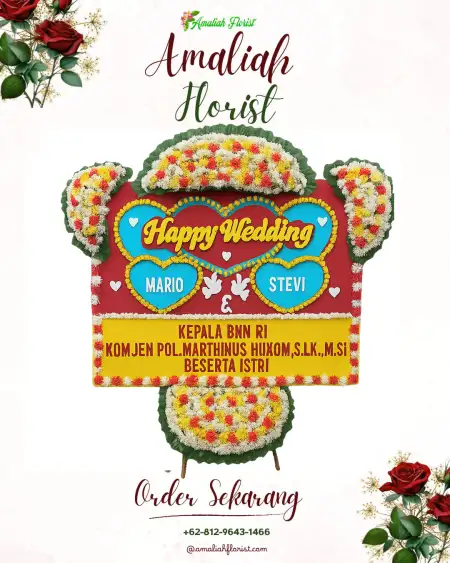Papan Bunga Pernikahan Weninggalih